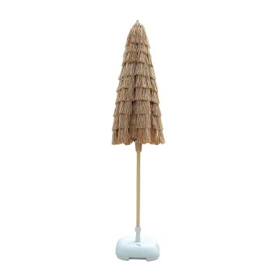 China Daily Use Beach Umbrella Tiki Thatched Hula Umbrella Straw Umbrella In Natural Retro Style for sale