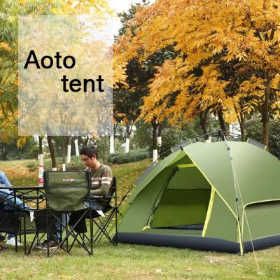 China UV-resistant easy quick open beach tent for 3-4 person portable custom logo outdoor tent waterproof camping tent for sale