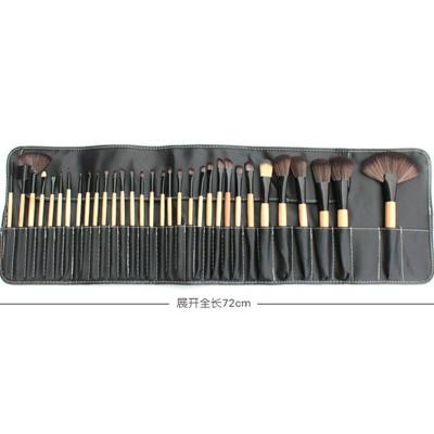 China Angular Blush Amazon Makeup Brushes 32pcs Organizer Case Cover Hot Selling Custom Logo Beauty Cosmetic Brush With Wooden Handle Synthetic Hair for sale