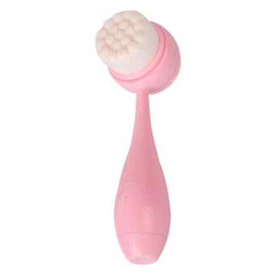 China New OEM Flat Brush Pore Design Manual Deep Wash Massage Cleansing Brush Silicone Facial Brush for sale