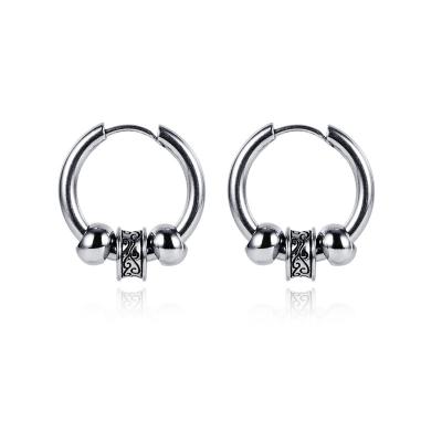 China NEW FASHIONABLE hot selling earrings straining single hip hop stainless steel earrings factory direct sales unisex earrings for sale