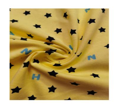 China Tear-resistant small yellow star printed fabric, knitted fabric, anti-tear and anti-static fabric for sale