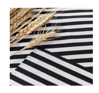 China Tear-resistant black and white stripes, the atmosphere, high sales, soft temperament striped knitted fabric for sale