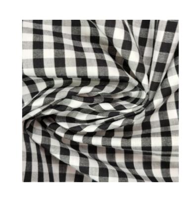 China Cotton flame retardant pure cotton dyed woven fabric plaid fabric black and white shirt yarn-dyed clothing fabric for sale