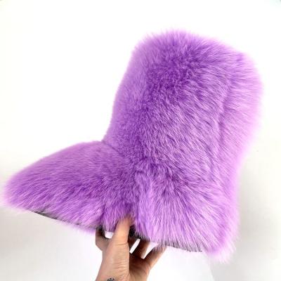 China 2022 Factory Price Disposable Real Fox Fur Boots Winter Boots For Women for sale