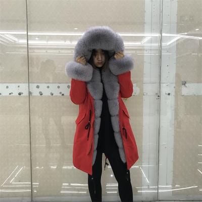 China Sustainable Fashion Fur Collar Parka Coat Women's Hot Sale Winter Parka for sale