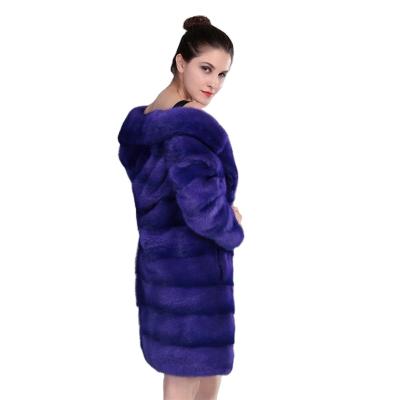 China 2021 Hot Sale Winter Fashion Custom Lady Luxury Long Coats Knitted Wide Length Mink Fur Coat For Women for sale