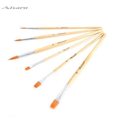 China Watercolor/Wood Color Nylon Paint Brushes Acrylic Artist Brushes Acrylic/Oil Painting Brushes 3pcs For Drawing for sale