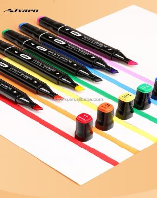 China Stacking Effect 30/40/60/80/168 Colors Mark Park Professional Oil Based Marker Tips Double Marker For Artist for sale