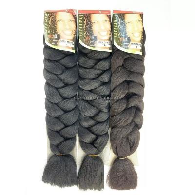 China Yaki Pressure Elephant Hair Extensions Synthetic Fiber Braid Hair Braiding Hair One Color for sale