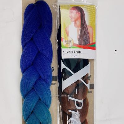 China Yaki Synthetic Braiding Hair Extensions Synthetic Hair Ombre Color 24inch Braiding Braids for sale