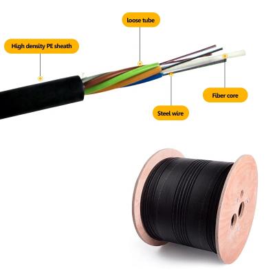 China Fiber Optic Cable Direct 24 36 Outdoor/Aerial/Duct Fiber Supply GYFTY Factory Support 48 Core Fiber Optic Cable Custom for sale