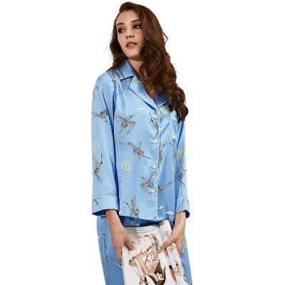 China Wholesale New Design QUICK DRY Autumn Spring Pajamas Sets Printed Casual Pajamas Women Nightgowns for sale