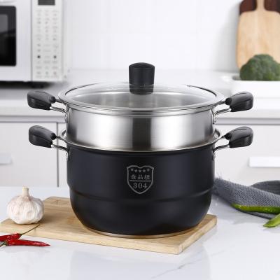 China Sustainable Premium Stainless Steel Double Ply Multifunctional Steaming Pot for sale