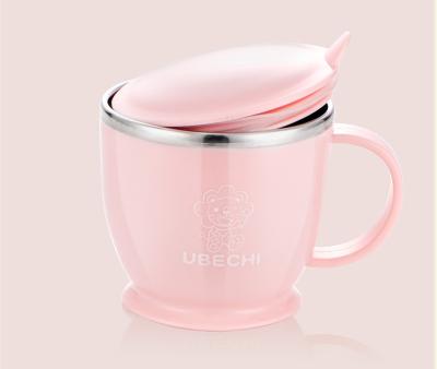 China Sustainable Portable Kids Serving Cup With Solid Handle 304 Stainless Steel Kids Drinking Cup for sale