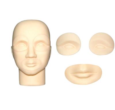 China Reusable Permanent Makeup Practice Skin , Soft Makeup Mannequin Head for sale