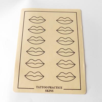 China Leather Lips Permanent Makeup Practice Skin Durable Pad With Shade for sale