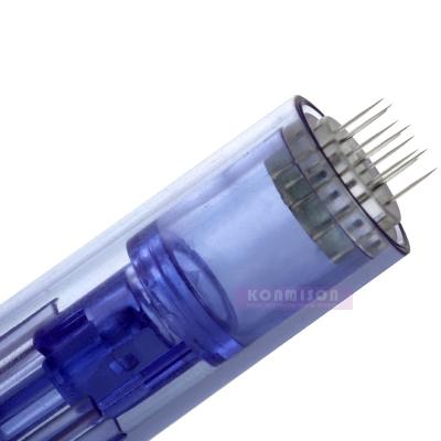 China 12 Needles Derma Stamp Pen Nano Micro Blue Cartridge For Skin Lifting for sale