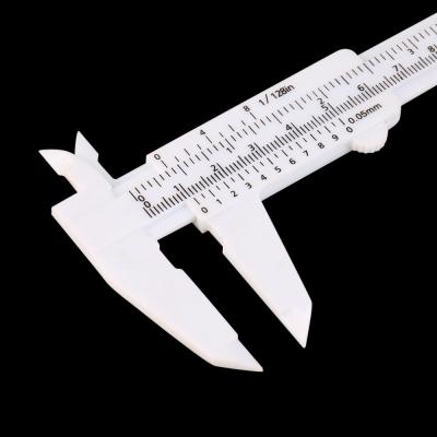 China Precision Eyebrow Shaping Tools Plastic Measuring Vernier Slide Caliper for sale