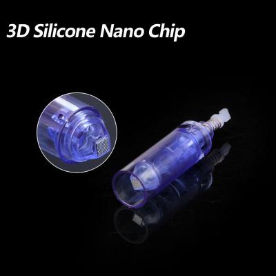 China Safe Nano Silicone Micro Needling Pen Cartridge 4CM With 12 Pin Needle for sale