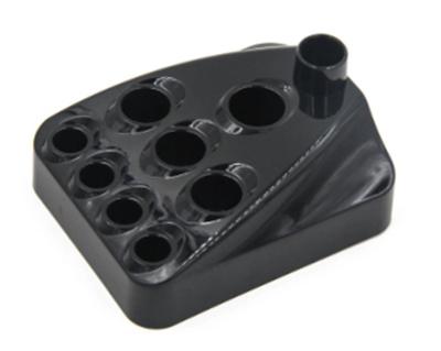 China Microblading Disposable Hygienic Products Black Acrylic Round Tattoo Ink Cup Holder for sale