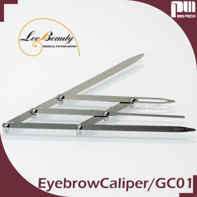 China Flexible Stylish Eyebrow Grooming Tools Golden Ratio / Mean Caliper Divider for sale