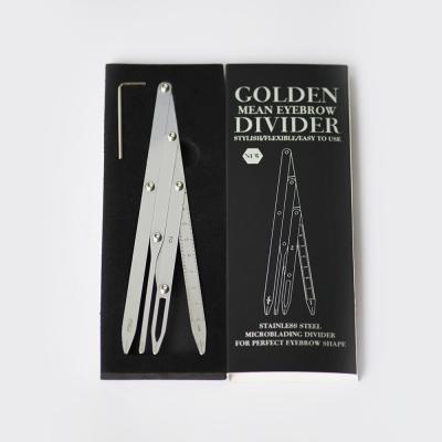 China Flexible Stylish Eyebrow Grooming Tools Golden Ratio / Mean Caliper Divider for sale