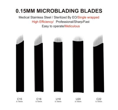 China Meidical Microblading Needle Tattoo Blade With dia.0.15mm , Microblading Needles for sale