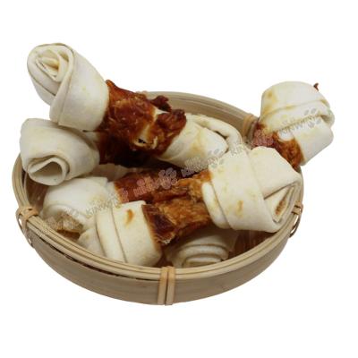 China Sustainable Natural Pet Food Custom Sizes Custom Meat Packs Rawhide Kitted Bone Dog Molars Chew Snacks for sale