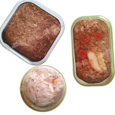 China ODM Hot Sale Premium Canned Fresh Cat Food Fish And Chicken Viable Supplies Pet Shreds Wet Cat Food Dog for sale