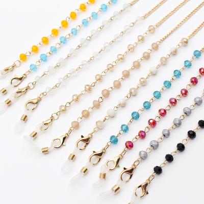 China Environmentally Friendly Anti-lost Beaded Face Msks And Strap Lanyard Kids Msk Chain Glass Holder Chain Neck Strap for sale