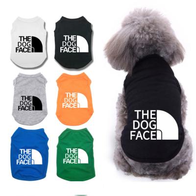 China 2021 Dog Face Puppy Pet Cat Shirt Dog Clothes For Dog Face Puppy Style Summer Wholesale New Fashion Viable Luxury Designers for sale