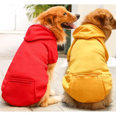 China 2022 New Fashion Large Large Dog Winter Outdoor Cotton Drawstring Pet Coat Jacket White Viable Dog Hoodie Clothes for sale