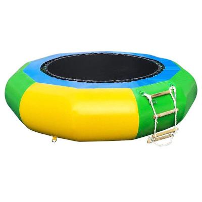 China Without Protective Net 6.5 Ft Water Island Bounce Splash Padded Inflatable Water Trampoline Bounce Swim Platform For Water Sports Fun Summer Activities for sale