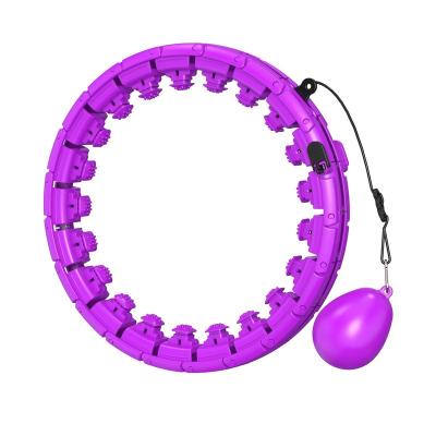 China Fitness Weight Loss Slimming Weight Loss 24 Knots Detachable Circles Weighted Hoola Exercise Fit Ball Abdomen Adjustable Auto-rotating Fitness Equipment for sale