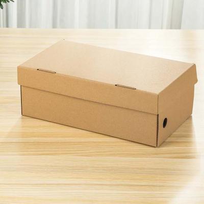 China Recyclable Custom Printed Apparel Shoes Recycling Folding Brown Corrugated Gift Wrapping Paper Packaging Box for sale