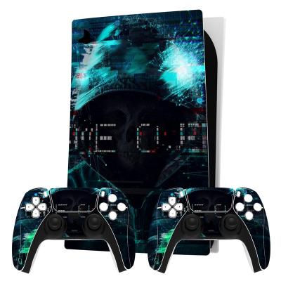 China Custom Printing Vinyl Protective Cover Decal Wrap Console Skin Sticker PS5 Controller Cover Case Skin Stick For PS5 Disc Version for sale