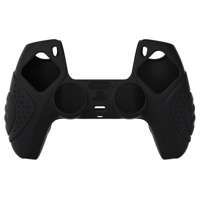 China Ergonomic Soft Anti-Skid Controller Silicone Case Cover, Silicone Rubber Sleeve Custom Cover Protector Skins with Black Gamepad Cover for PS5 Controller for sale