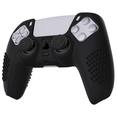 China Protective Case PS5 Controller Accessories Black Anti-Slip Protective Cover Skin Silicone Rubber Case For PS5 Controller for sale