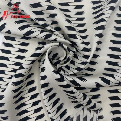 China Anti Pill Custom100% Polyester Printed Fabric Satin Crepe Recycled Fabric Rolls for sale