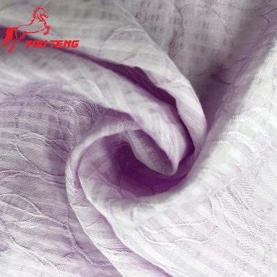 China 75GSM Rayon 24% Lyocell 38% Lyocell 38% Anti-Static Popular Woven Nylon Jacquard Fabric Custom Dye Floral Fabric For Dress Blouse Women Wear for sale