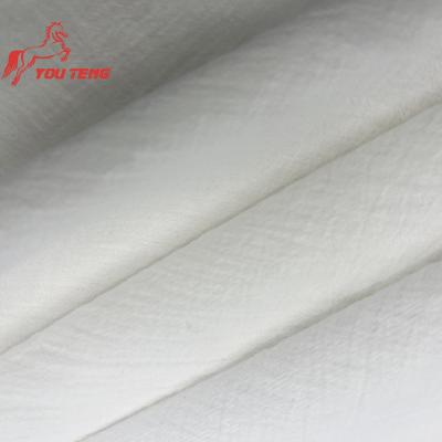 China High Quality Anti-Static Double Cotton Crepe De Chine Cotton Crepe Fabric Gauze Printed Solid Color Texture Make Shirt Underwear Fabric Organic for sale