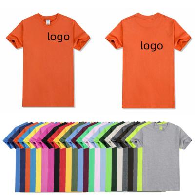 China Cotton Round T-shirt Short Sleeve Enlarged Neck Shirt Custom Cultural Party Team LOGO Advertising Uniform for sale