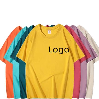 China Short sleeve men's off-the-shoulder short-sleeved T-shirt printing pure cotton shirt cultural work clothes for sale