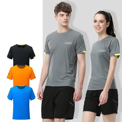 China Custom printing logo summer outdoor sports breathable t-shirt quick-drying breathable running clothes for sale