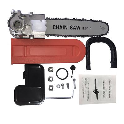 China New Model 2-Stroke 11.5 Inch Chainsaw Bracket Kit Fits Angle Grinder Chain Saw Machine Chainsaw Bracket 100 125 150 for sale