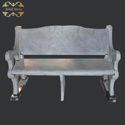 China Simple Design Contemporary Cheap Price Gray Marble Garden Bench for sale