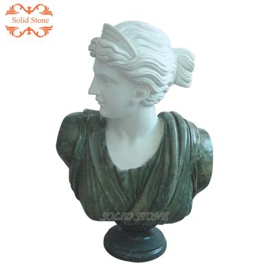 China Contemporary Interior Decorative Unique Marble Greek Goddess Artemis Diana Bust Sculpture for sale