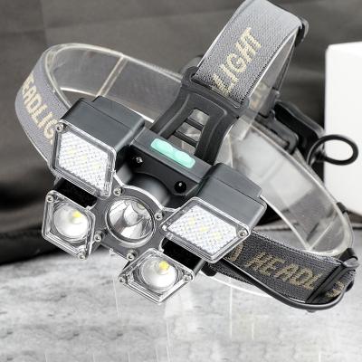 China Convenient Built In Rechargeable Batteries USB Headlamp 8 Modes Work Light Waterproof Head Lights Flashlight Headlamp for sale