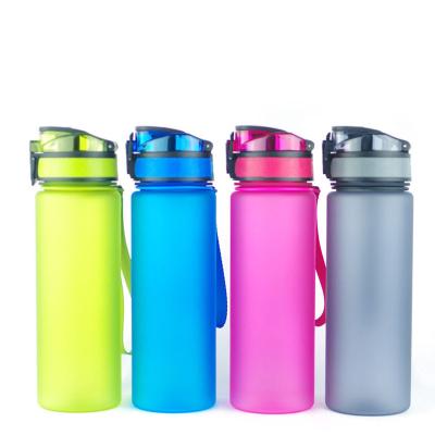 China Sustainable Solid Color Custom Water Bottle Sports Drinking Bottle Leak Proof Home Gym Equipment Sports Plastic Bottles for sale